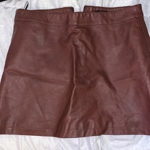 Forever 21 Maroon Pleather Skirt